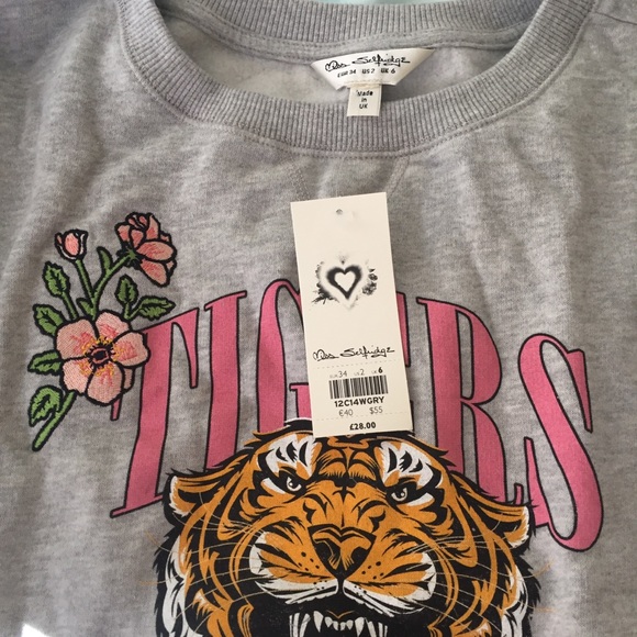 🆕 NWT Crop Sweatshirt from Miss Selfridge - Picture 6 of 8